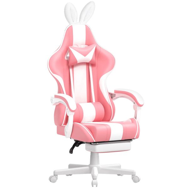 Gaming Chair,Ergonomic Leather Chair with Footrest